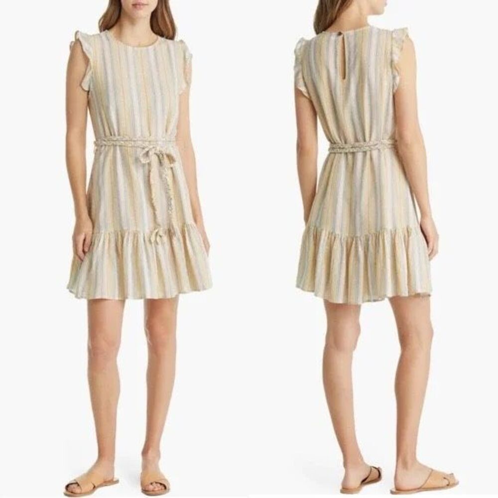 $128 Marine Layer Laney Mini Dress Beachy Stripe XS m6